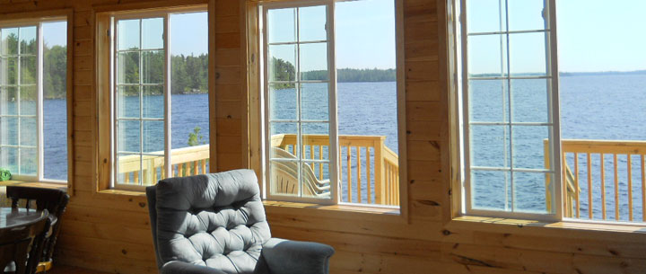 view from cabin living room